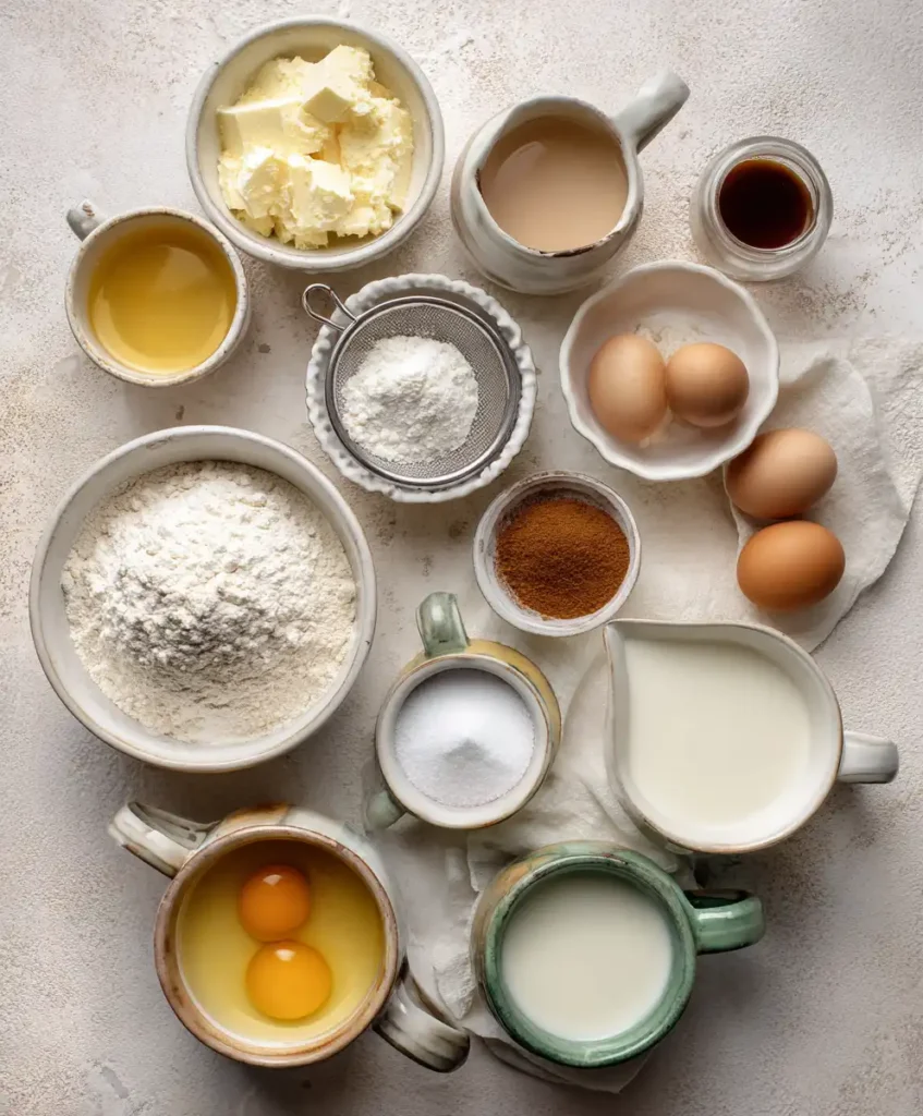 Gluten-Free Tres Leches Cake ingredients